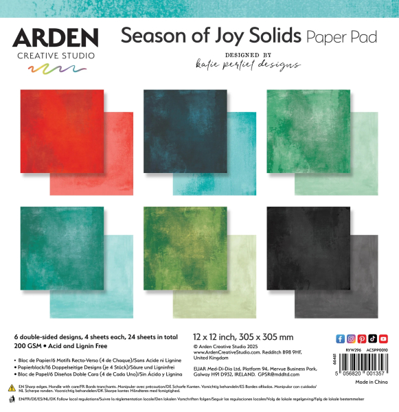 Season of Joy, 12x12 Paper Pad - Arden Creative Studio